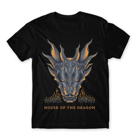 Fekete Sárkányok háza férfi póló - Dragon Head