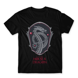 Fekete Sárkányok háza férfi póló - Dragon Shield