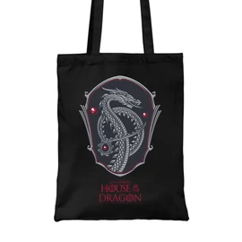 Fekete Sárkányok háza vászontáska - Dragon Shield