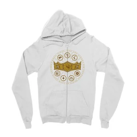 Fehér Sárkányok háza zipzáros pulóver - Fire and Blood