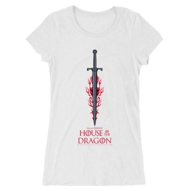 Fehér Sárkányok háza női hosszított póló - House of the Dragon Sword