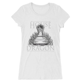 Fehér Sárkányok háza női hosszított póló - Iron Throne