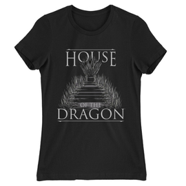 Fekete Sárkányok háza női póló - Iron Throne