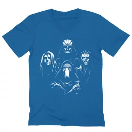 Királykék Star Wars férfi V-nyakú póló - A Sötét oldal mesterei