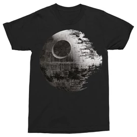 Fekete Star Wars Halálcsillag férfi rövid ujjú póló