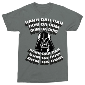 Star Wars férfi rövid ujjú póló - Darth Vader Soundtrack - Sötétszürke színben