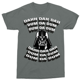 Star Wars férfi rövid ujjú póló - Darth Vader Soundtrack - Sötétszürke színben