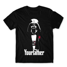 Fekete Star Wars férfi rövid ujjú póló - Keresztapád