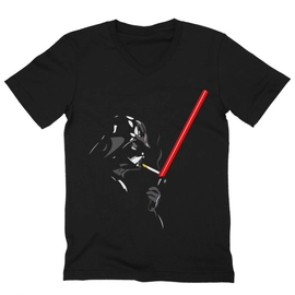 Fekete Star Wars férfi V-nyakú póló - Darth Vader loose