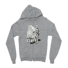 Sportszürke Star Wars zipzáros pulóver - Rohamosztagos és a lépegető