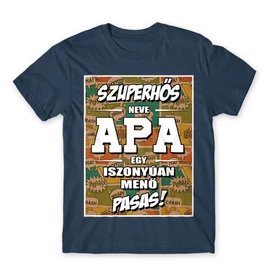 Denim Szuperhős neve apa férfi rövid ujjú póló