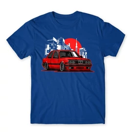 Királykék BMW férfi rövid ujjú póló - City