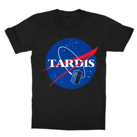Fekete NASA gyerek rövid ujjú póló - Tardis