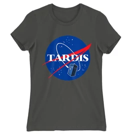 Sötétszürke NASA női rövid ujjú póló - Tardis