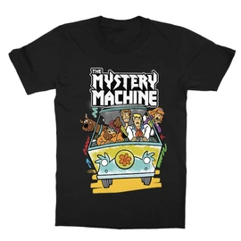 Fekete Scooby-Doo gyerek rövid ujjú póló - The Mystery Machine
