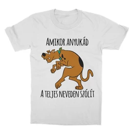 Fehér Scooby-Doo gyerek rövid ujjú póló - Amikor anyukád a teljes neveden szólít