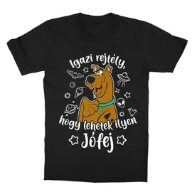 Fekete Scooby-Doo gyerek rövid ujjú póló - Igazi rejtély, hogy lehetek ilyen jófej