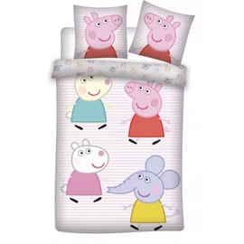 Peppa malac gyerek ágyneműhuzat garnitúra 100×135cm, 40×60 cm - Little Friends