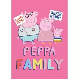 Peppa malac polár takaró, ágytakaró 100x140cm - Family Pink