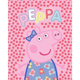 Peppa malac flanel takaró, pléd 130x160cm - Dots