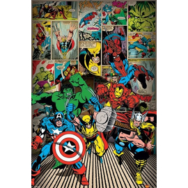 Marvel Comics plakát- Itt jönnek a karakterek