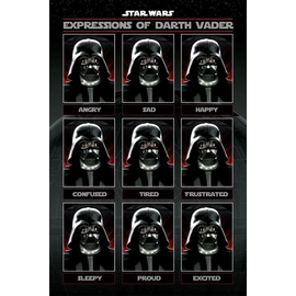 Star Wars plakát - Darth Vader arckifejezések