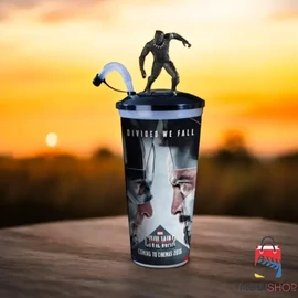 Amerika Kapitány: Polgárháború pohár és Fekete Párduc topper, figura