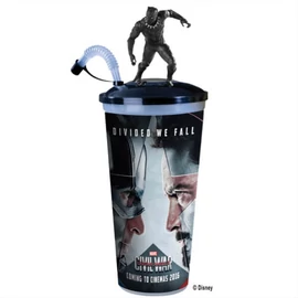 Amerika Kapitány: Polgárháború pohár és Fekete Párduc topper, figura