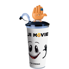 Az Emoji-film pohár, Hi-5 topper és popcorn tasak 
