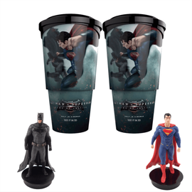 Batman Superman ellen - Az igazság hajnala pohár és topper szett + ajándék MegaCup