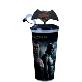 Batman Superman ellen - Az igazság hajnala pohár és logó topper