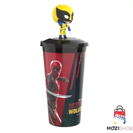 Deadpool &amp;amp; Rozsomák pohár és Rozsomák topper, figura