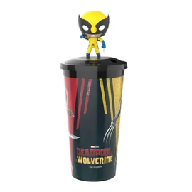 Deadpool &amp;amp; Rozsomák pohár és Rozsomák topper, figura
