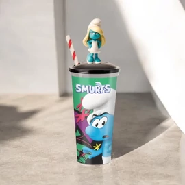 A hupikék törpikék pohár és Törpilla figura, topper