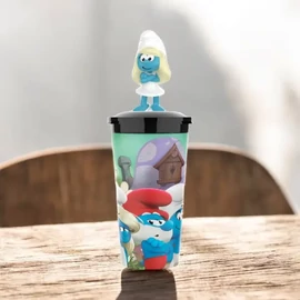 A hupikék törpikék pohár és Törpilla topper, figura