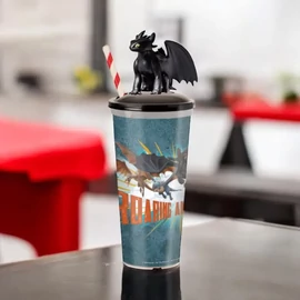 Így neveld a sárkányodat pohár és Fogatlan topper, figura - Ülő