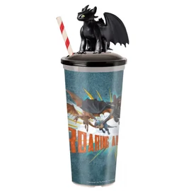 Így neveld a sárkányodat pohár és Fogatlan topper, figura - Ülő