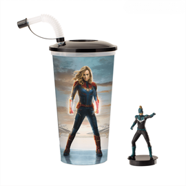 Marvel Kapitány pohár és Carol Danvers topper 