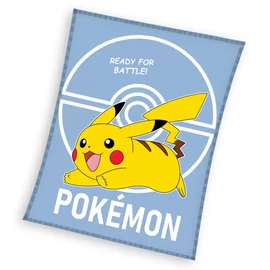 Pokémon flanel polár takaró, ágytakaró 110x140 cm - Ready for Battle
