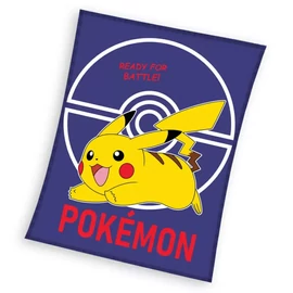 Pokémon flanel polár takaró, ágytakaró 110x140 cm - Ready for Battle Dark