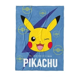 Pokémon coral fleece polár takaró, ágytakaró 150x200 cm - Electrifying