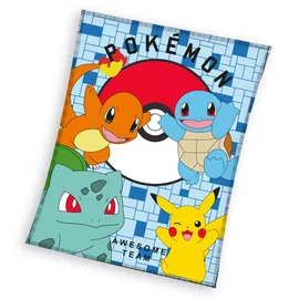 Pokémon flanel polár takaró, ágytakaró 110x140 cm - Awesome
