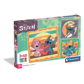 Disney Lilo és Stitch, A csillagkutya puzzle 3x48 db-os - Sunset