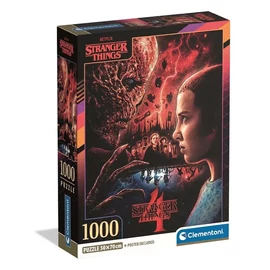 Stranger Things 1000 db-os puzzle - Eleven vs. Vecna - A kirakó képén a sorozat negyedik évadának két főszereplője, Eleven és Vecna jelenik meg