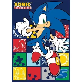 Sonic, a sündisznó polár takaró, ágytakaró 100x140cm - Blue Blur