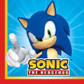 Sonic a sündisznó szalvéta 20 db-os, 33 cm X 33 cm