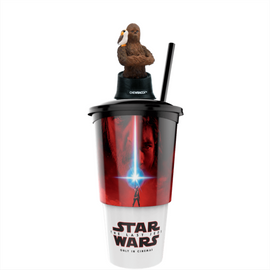 Star Wars: Az utolsó Jedik pohár Chewbacca topper és popcorn tasak