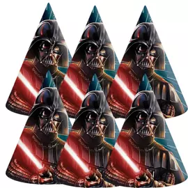 Star Wars party kalap, csákó 6 db-os szett - Darth Vader