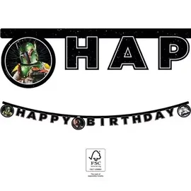 Star Wars Happy Birthday felirat 2 méter - Galaxy