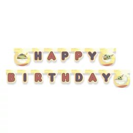 Star Wars The Mandalorian Happy Birthday felirat 2 méter 